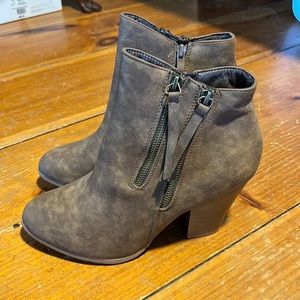 Faux Leather Booties! Never Worn